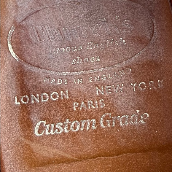 Church’s Custom Grade Black Leather Cap-Toe Oxfords Men’s Size 10.5AA - Picture 9 of 12